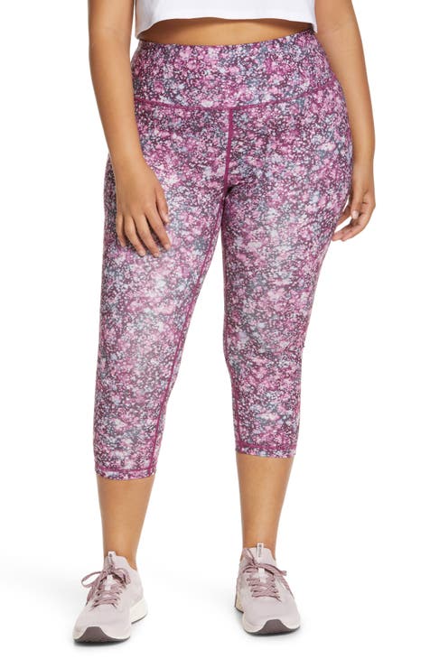 Zella, Pants & Jumpsuits, Zella Live In Purple Orange Patterned Print  Full Length Leggings Size Small