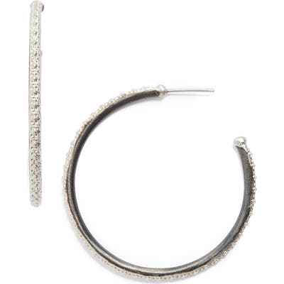 Armenta Old World Midnight Hoop Earrings