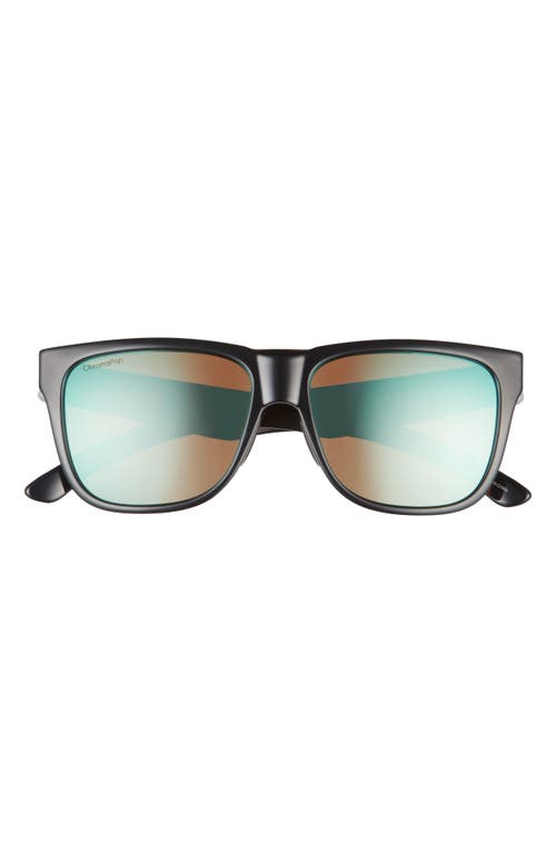 Lowdown 2 55mm Polarized Square Sunglasses in Black Jade/Opal Mirror