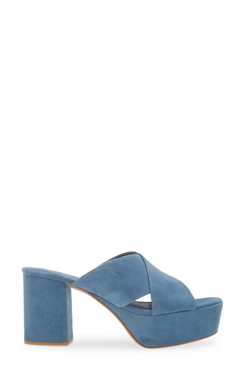Jeffrey Campbell Coerce Platform Sandal In Teal Suede
