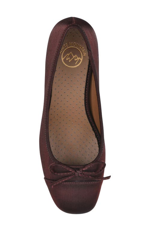 Cliffs By White Mountain Lately Round Toe Pump In Merlot Shimmer Fabric