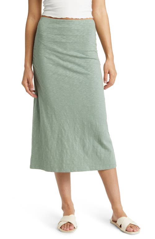 caslon(r) Softly Ruched Skirt in Green Dune