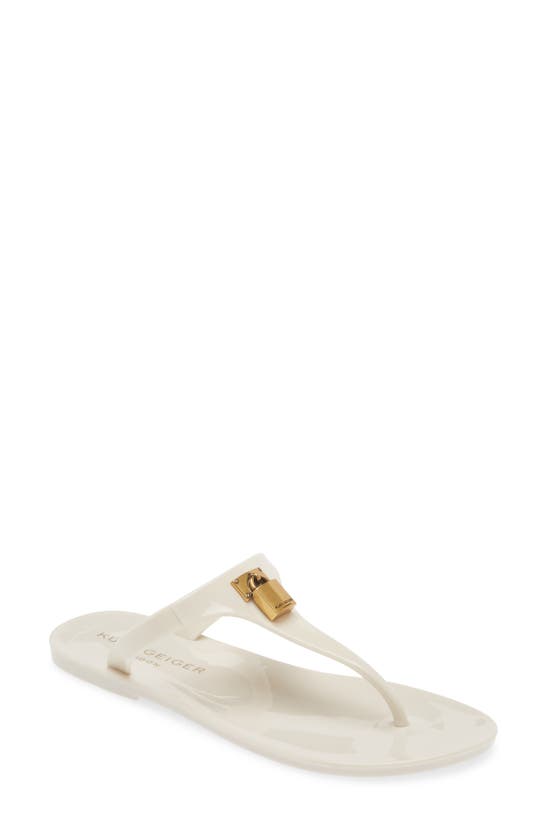 Kurt Geiger Brixton Jelly Sandal In Natural