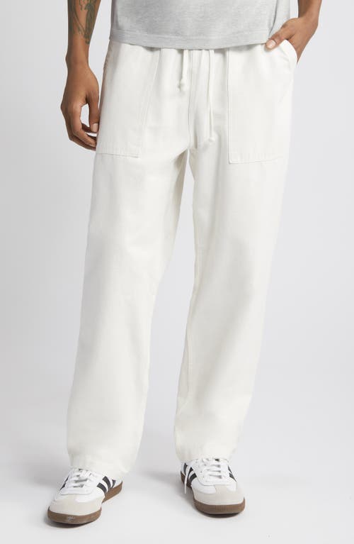 Organic Cotton Canvas Chef Pants in Off White