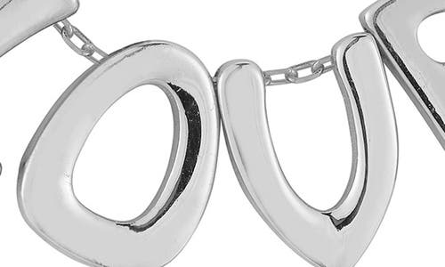 Glaze Jewelry Love Pendant Necklace In Silver