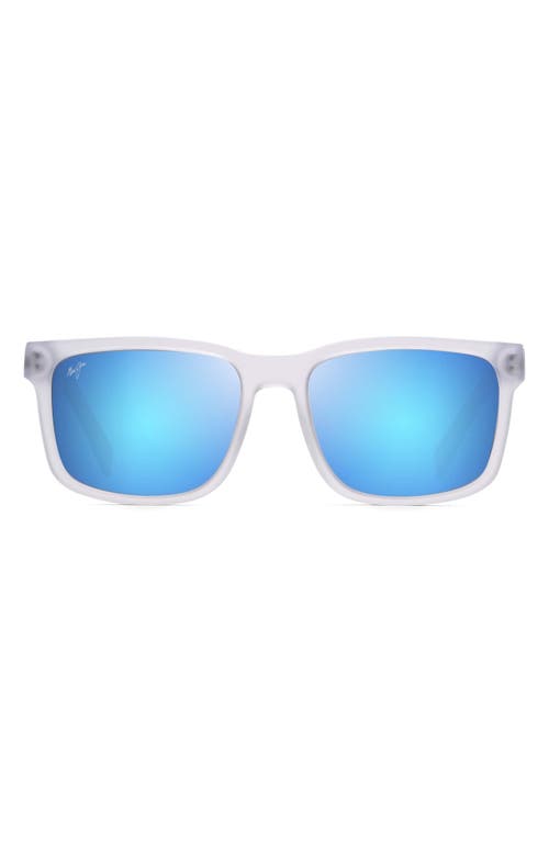 Maui Jim Stone Shack 55mm PolarizedPlus2 Square Sunglasses in Matte Crystal at Nordstrom