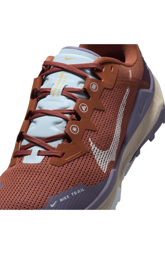 Shop Nike Wildhorse 8 Trail Running Shoe In Burnt Sunrise/ Blue/ White