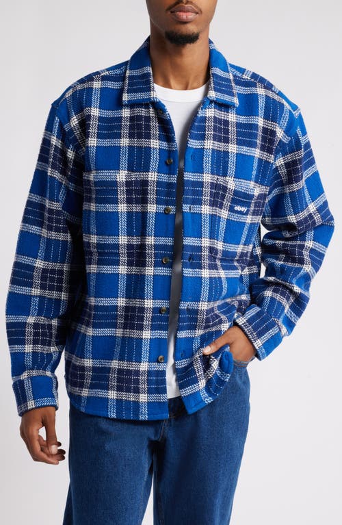 Shop Obey Bigwig Picture Plaid Cotton Button-up Shirt In Limoges Multi