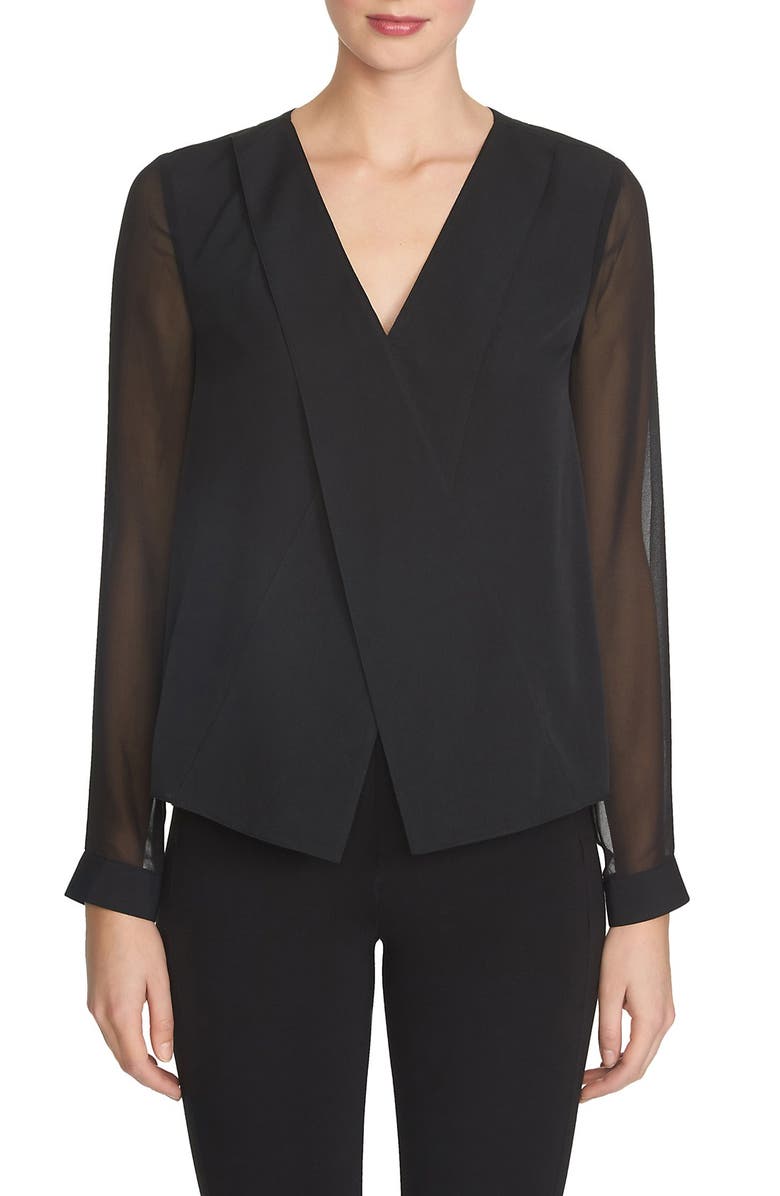 1.STATE Long Sleeve Wrap Blouse | Nordstrom