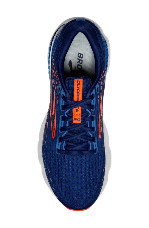 Brooks Men's Glycerin Gts 20 Running Shoes In Blue Depths/palace Blue/ Orange In Turquoise/aqua
