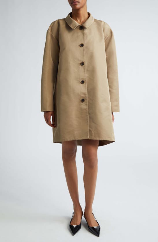Shop Puppets And Puppets Windblown Sateen Twill Coat In Khaki