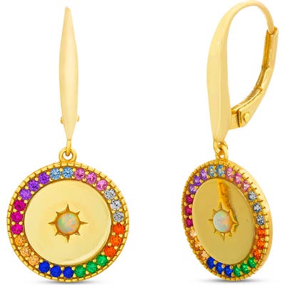 Lesa Michele Multicolor Disc Earrings