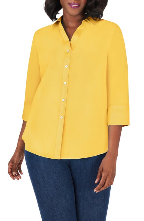 Yellow Plus-Size Tops for Women