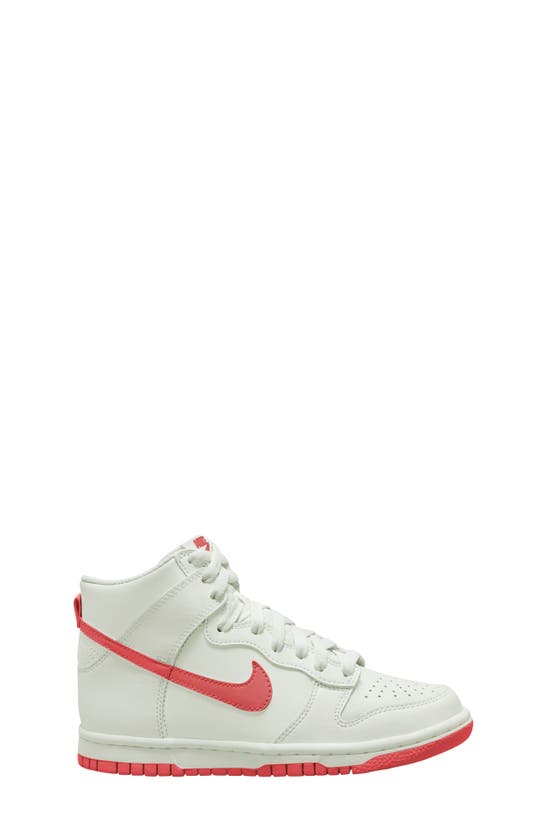 Nike Dunk Hi Basketball Shoe In Summit White/ Track Red