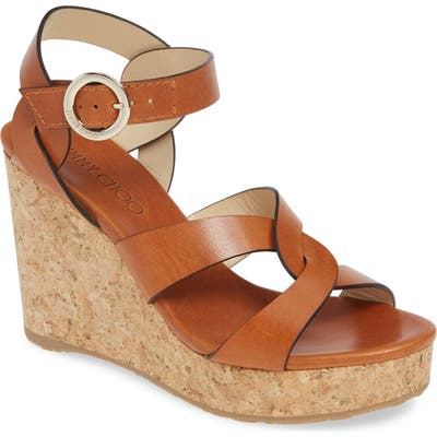 Jimmy Choo Aleili Vachetta Wedge - Brown