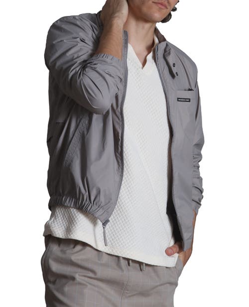 Shop Members Only Windbreaker Packable Jacket In Light Grey