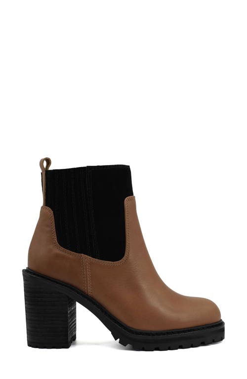 Zigi Artisan Amalia Platform Chelsea Boot In Brown Leather