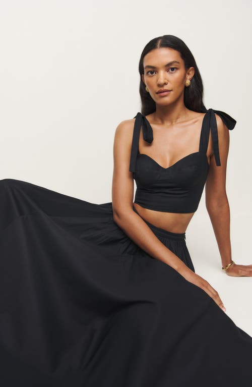 Reformation X Kacey Musgraves Magnolia Tank & Midi Skirt Set In Black