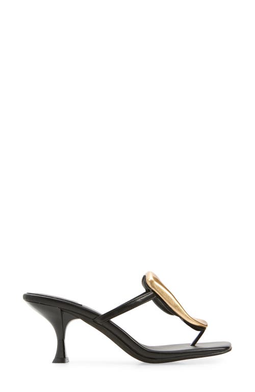 Shop Jeffrey Campbell Linq Up Sandal In Black Gold