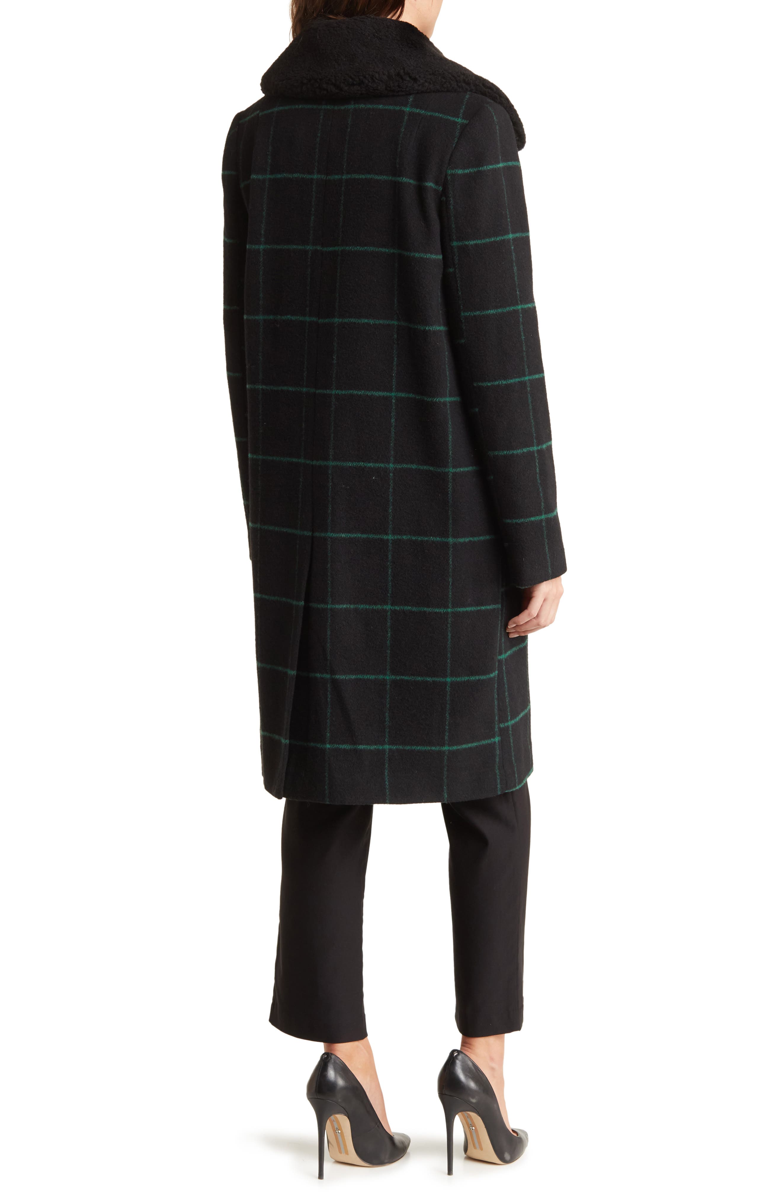 tahari plaid coat