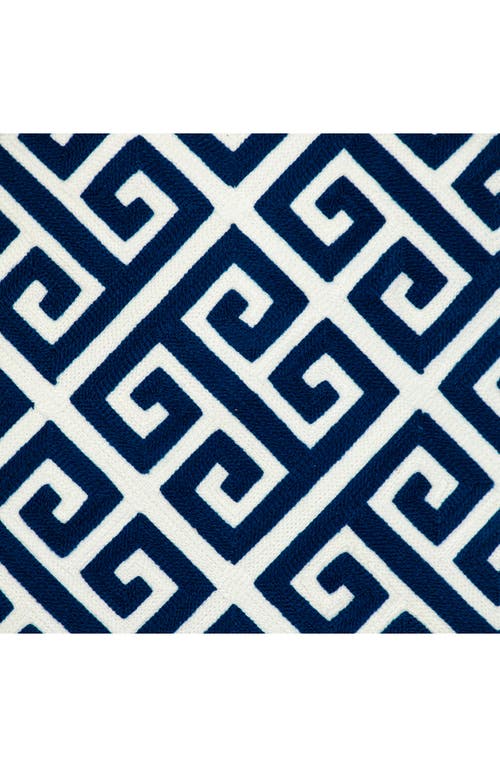 Parkland Collection Cameo Embroidered Throw Pillow In Blue