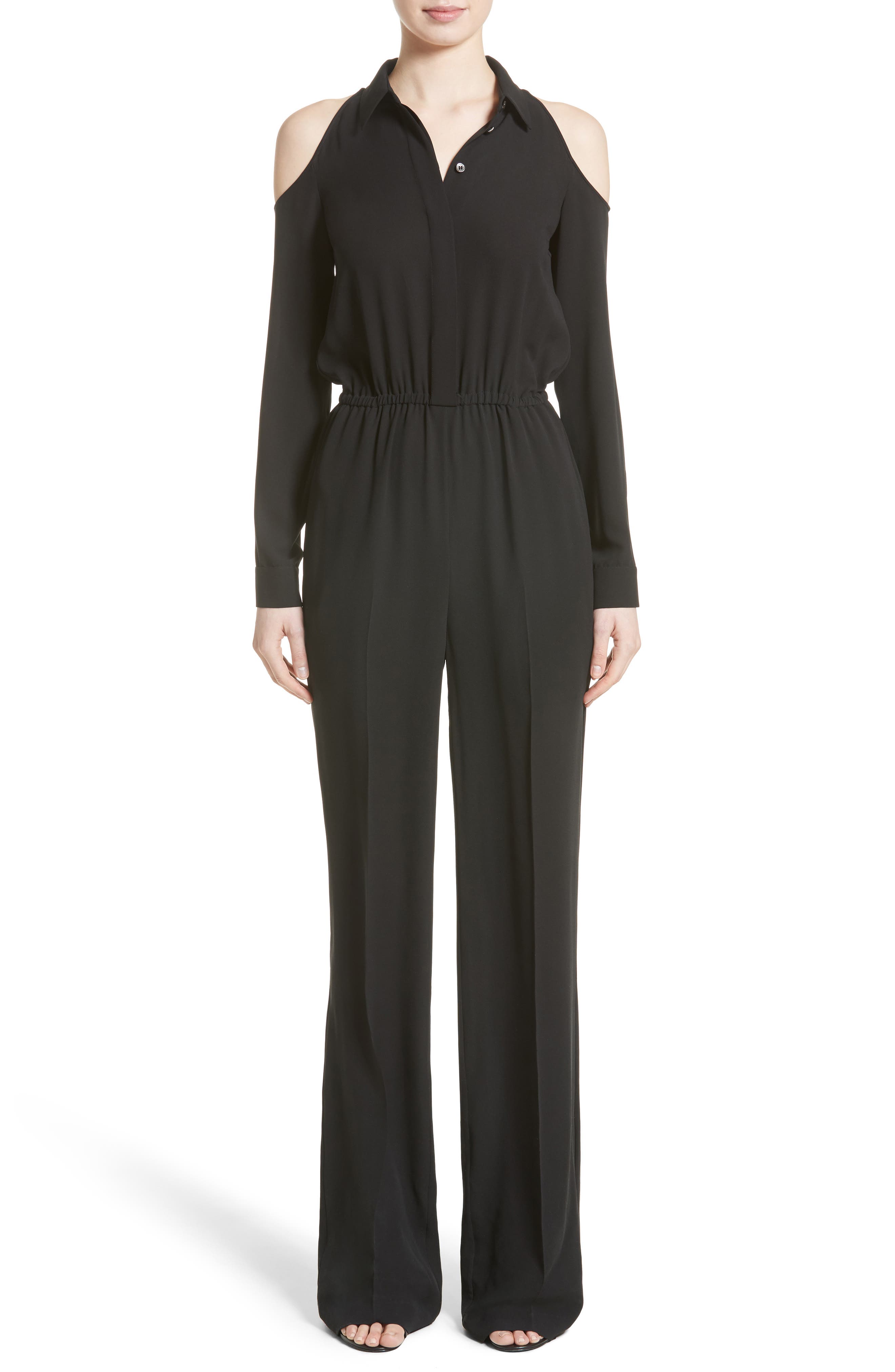 michael kors cold shoulder jumpsuit