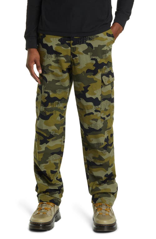 Ripstop Solid Cargo Pants in Olive Night Camo