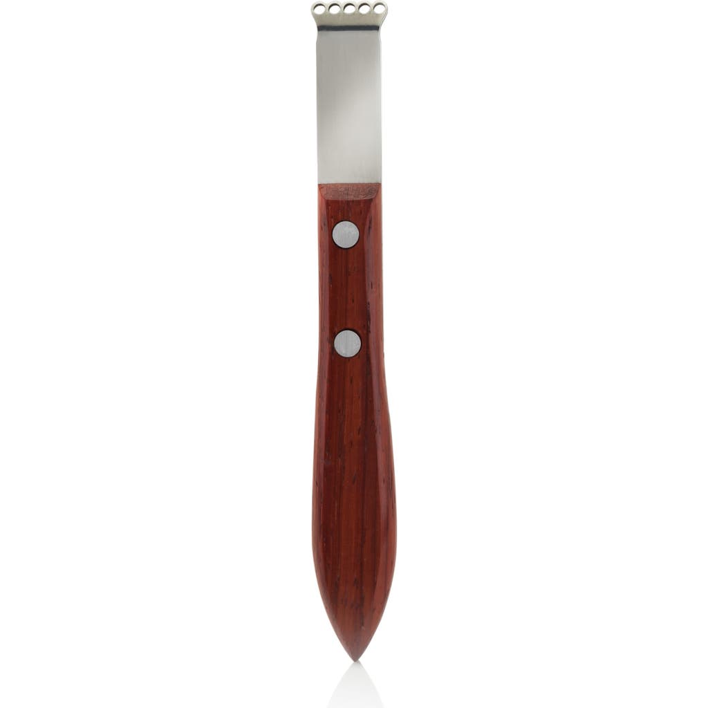 Viski Professional Citrus Zester With Acacia Wood In Brown