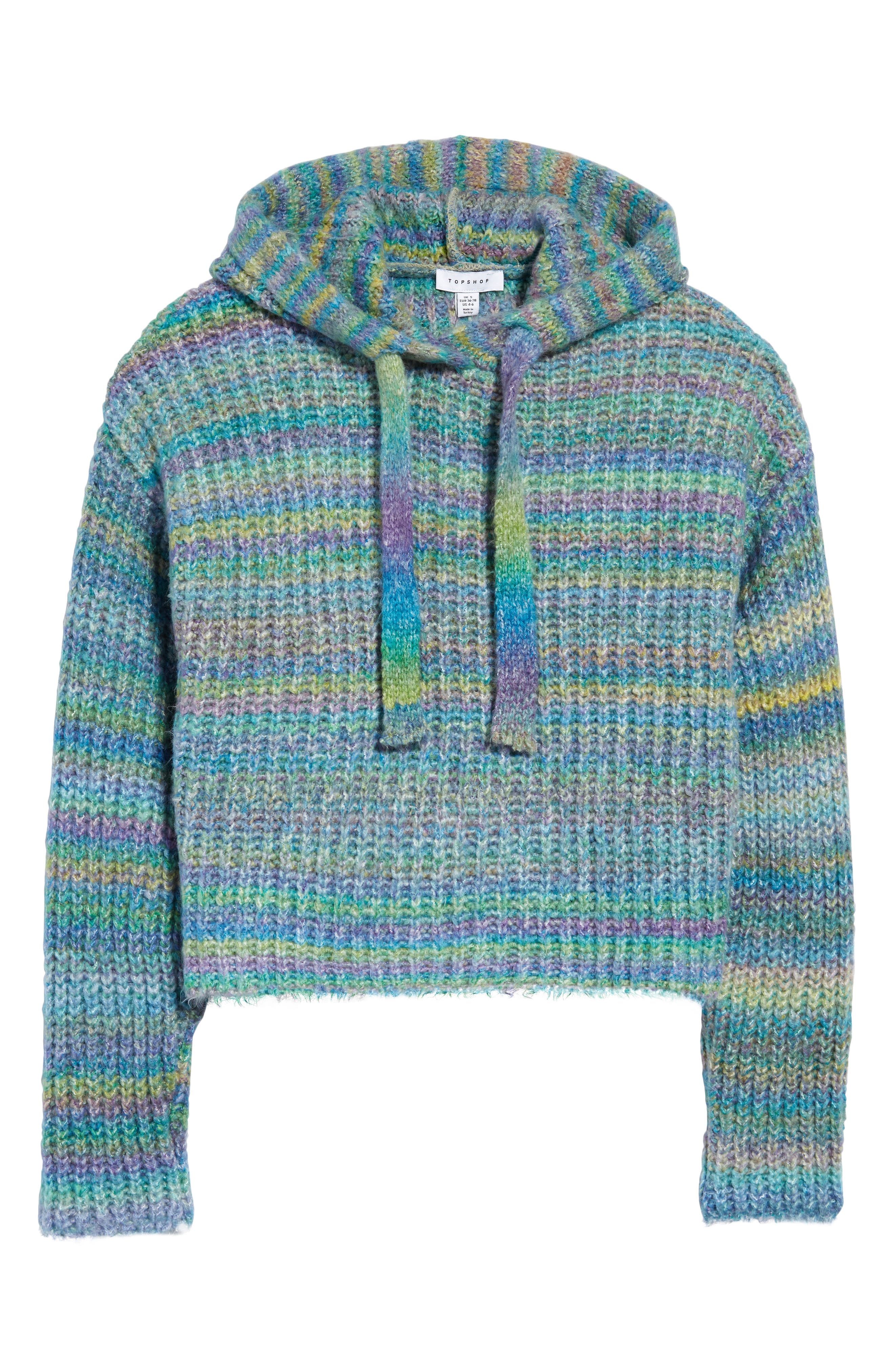 pink yellow and blue hoodie