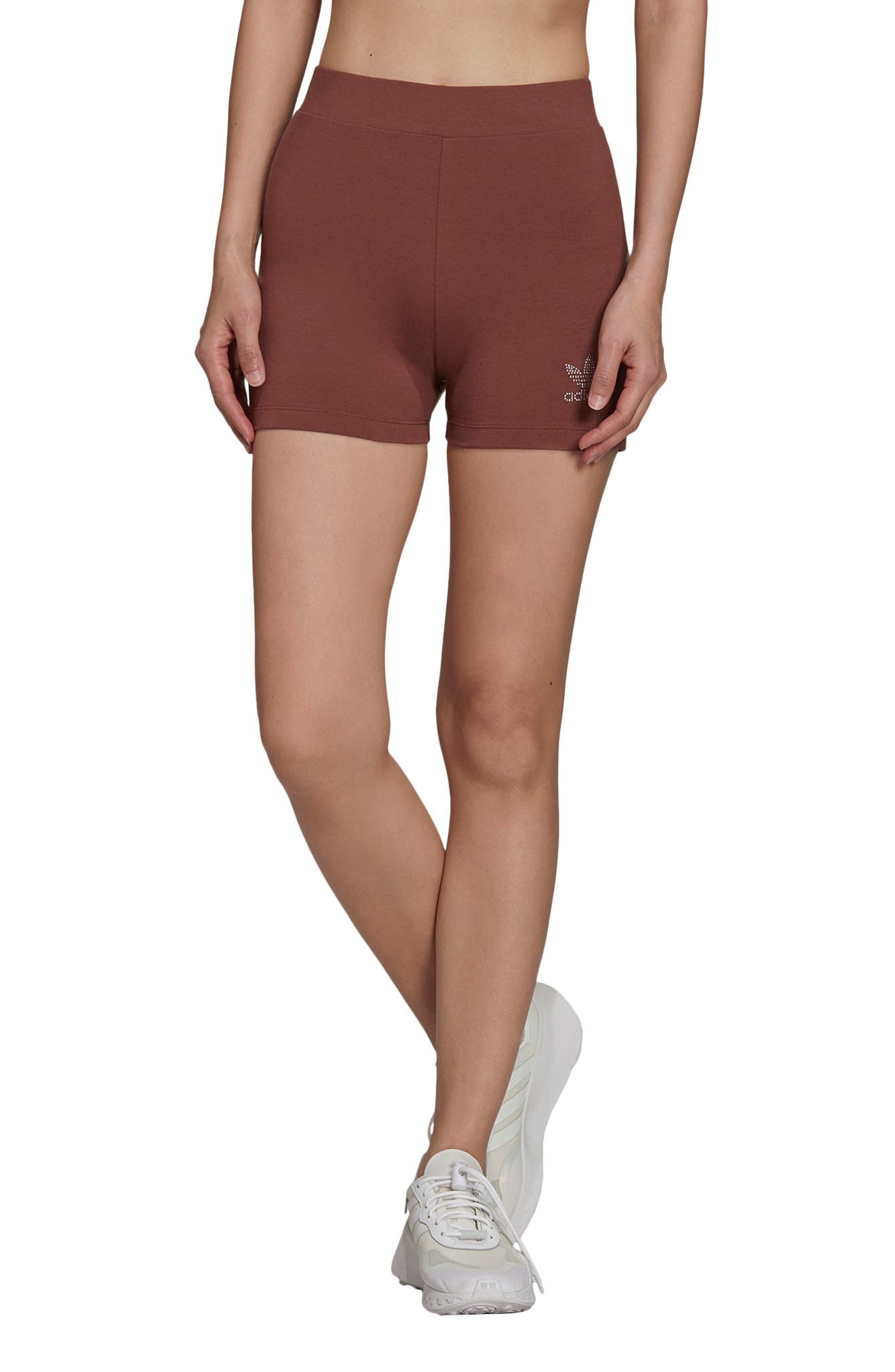 adidas trace brown biker shorts