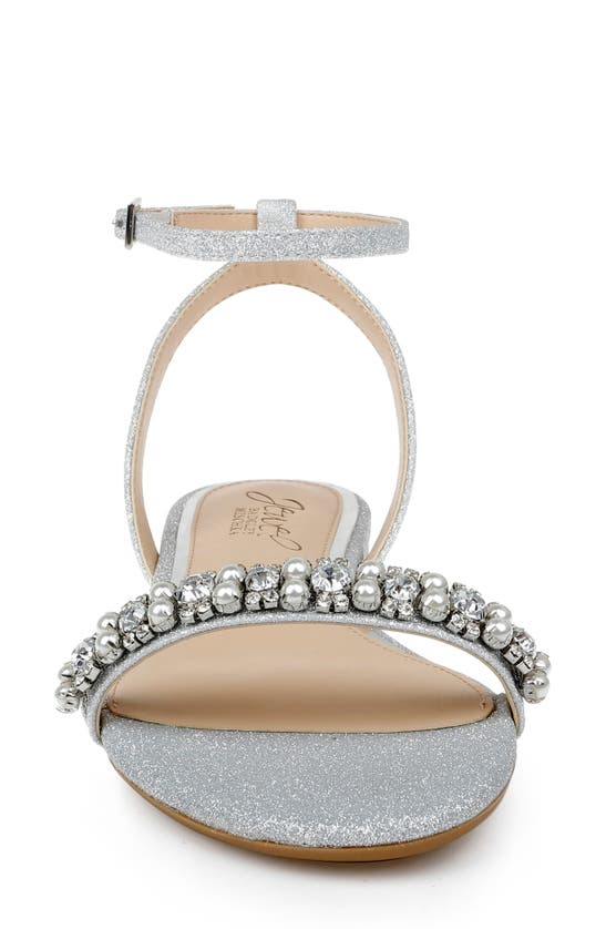 Jewel Badgley Mischka Daria Ankle Strap Sandal In Silver