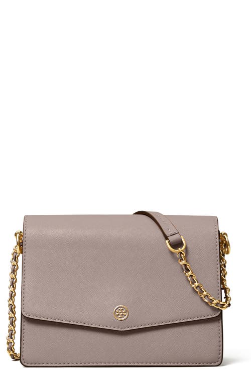 Tory Burch Robinson Convertible Leather Shoulder Bag in Gray Heron at Nordstrom