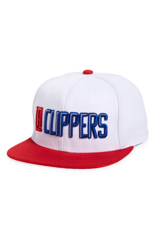 MITCHELL & NESS MITCHELL & NESS WHITE/RED LA CLIPPERS 2-TONE CLASSIC SNAPBACK HAT