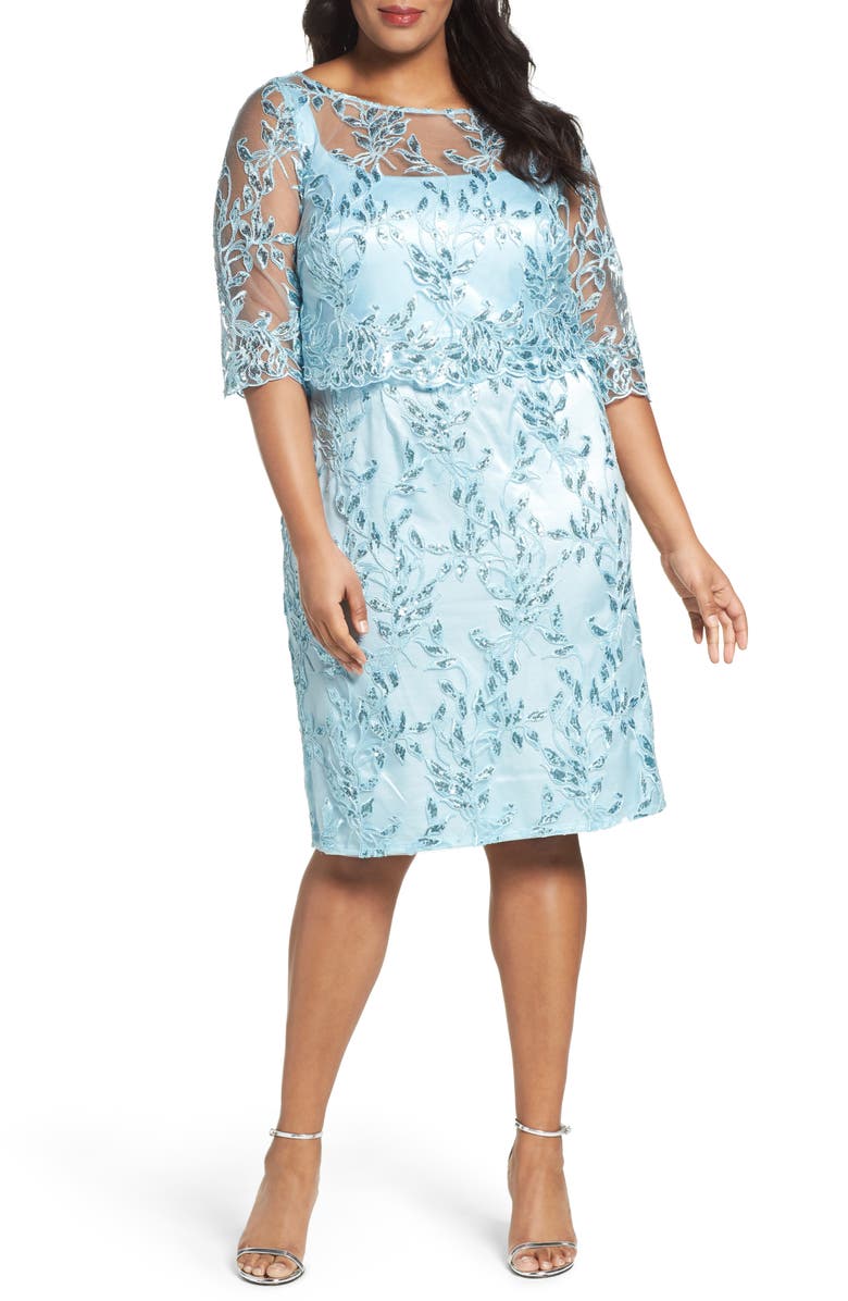 Brianna Embellished Embroidered Popover Dress (Plus Size) | Nordstrom