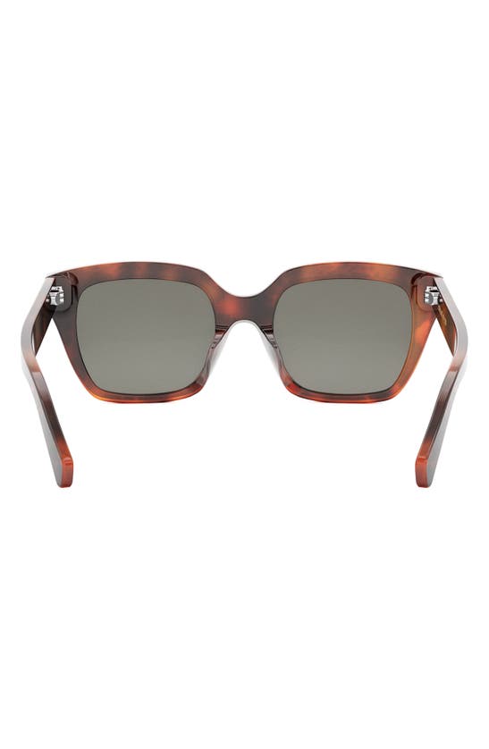 Shop Celine Monochroms 56mm Square Sunglasses In Animal / Smoke