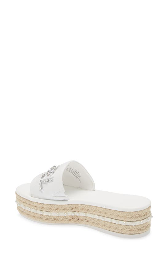 Karl Lagerfeld Kamara Pearl Platform Sandal In Bright White