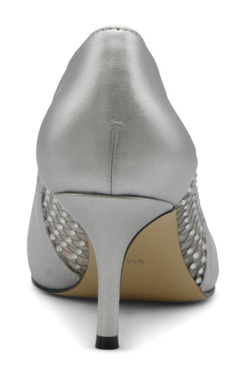 Charles By Charles David Alanna Embellished Pointed Toe Pump In Chrome