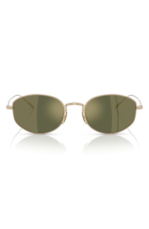 Oliver Peoples 51mm Oval Sunglasses in Gold 