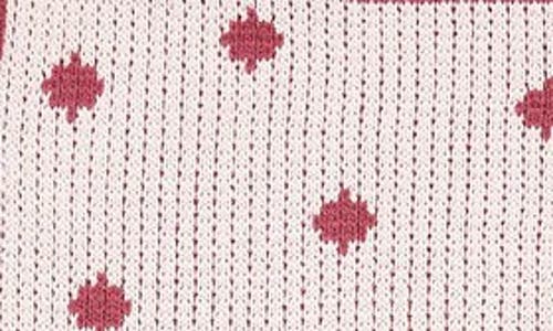 Butterscotch Blankees Polka Dot Personalized Small Stroller Blanket In Pale Pink/mulberry