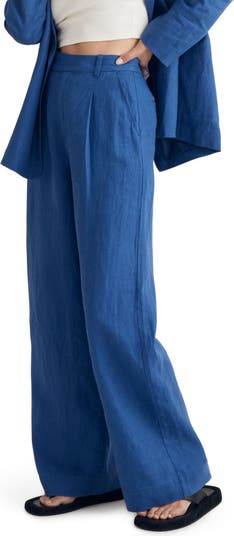 Shop Bottoms: Crawley Linen Pants - Cloudy Blue
