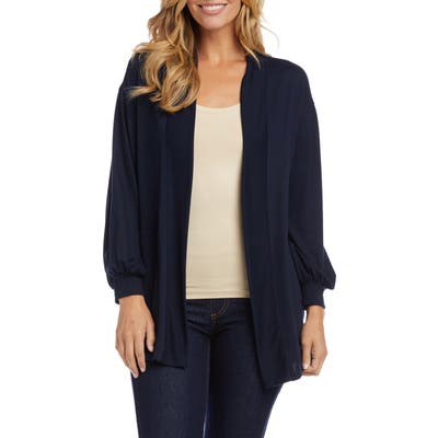 Karen Kane Blouson Sleeve Jersey Cardigan, Blue