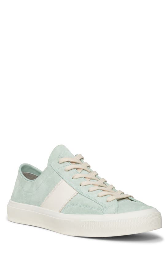 Tom Ford Cambridge Low Top Sneaker In Pistachio/ Beige/ Ivory