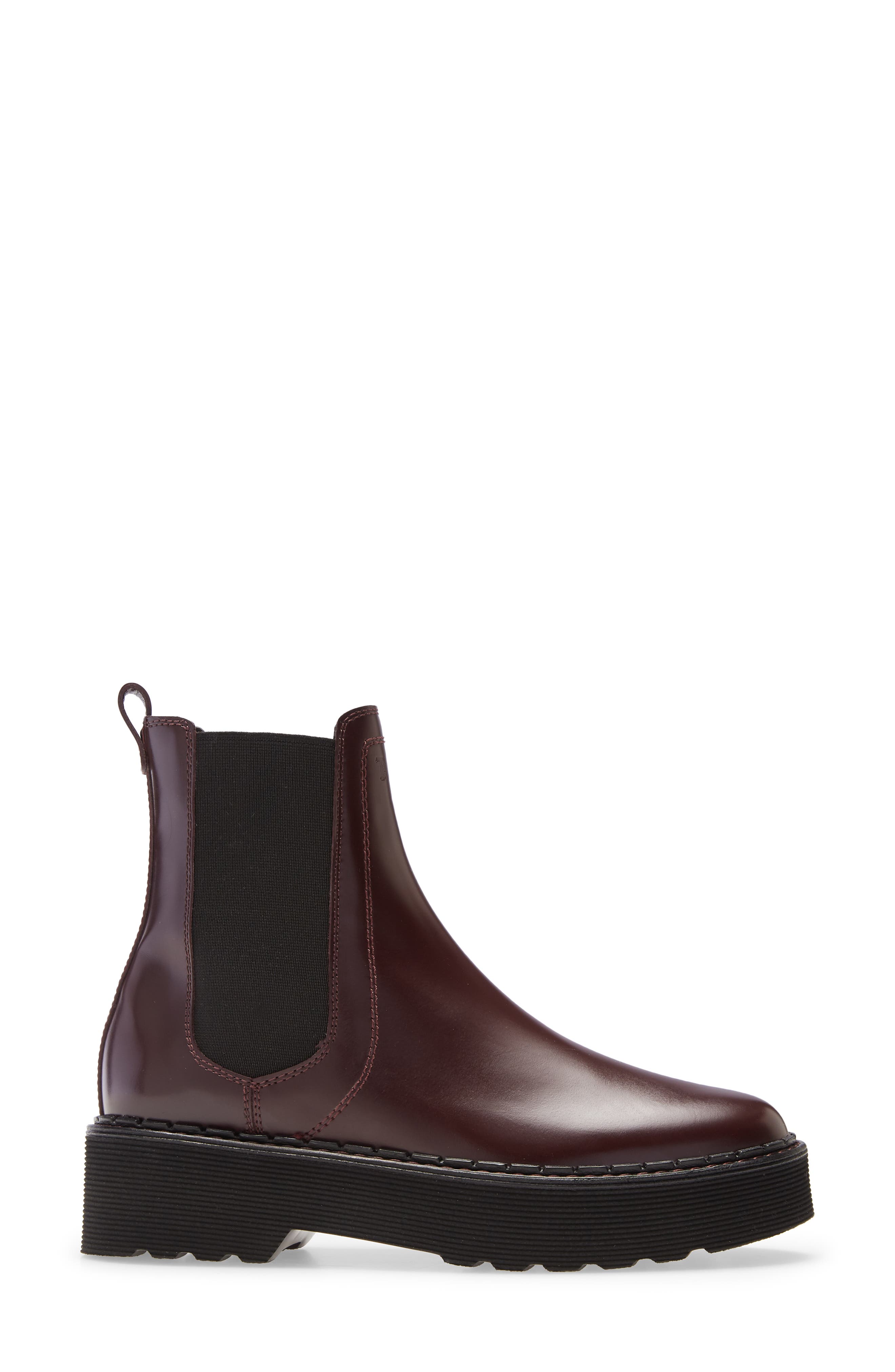 burgundy platform chelsea boots