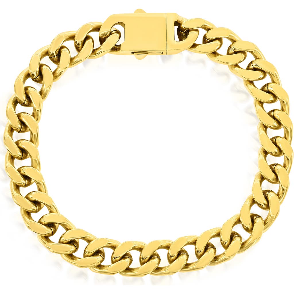 Blackjack Cuban Link Bracelet In Gold