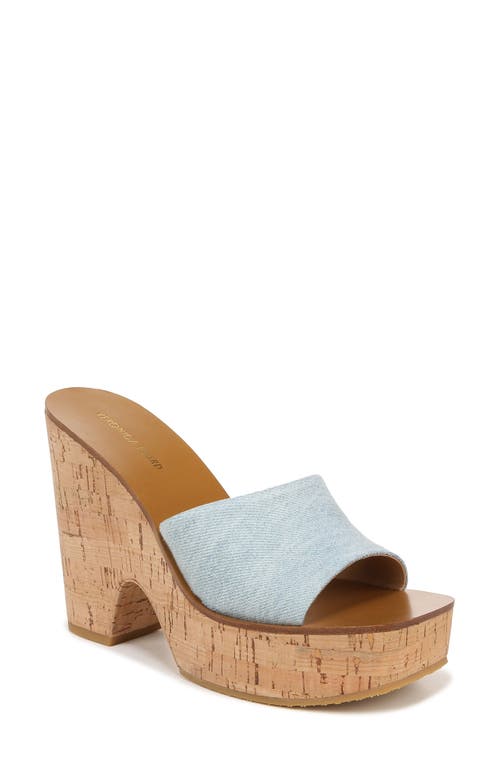 Shop Veronica Beard Paulita Platform Slide Sandal In Vista Blue