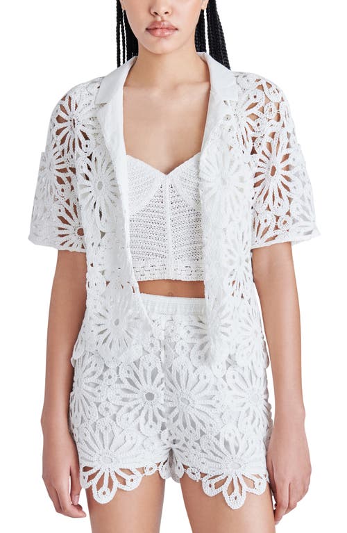 Steve Madden Carolyn Cotton Lace Jacket in Optic White at Nordstrom, Size X-Small