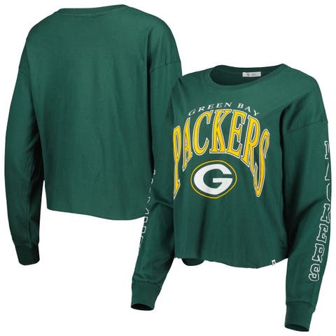 47 Brand Women's Oatmeal Green Bay Packers Harper Pullover Hoodie