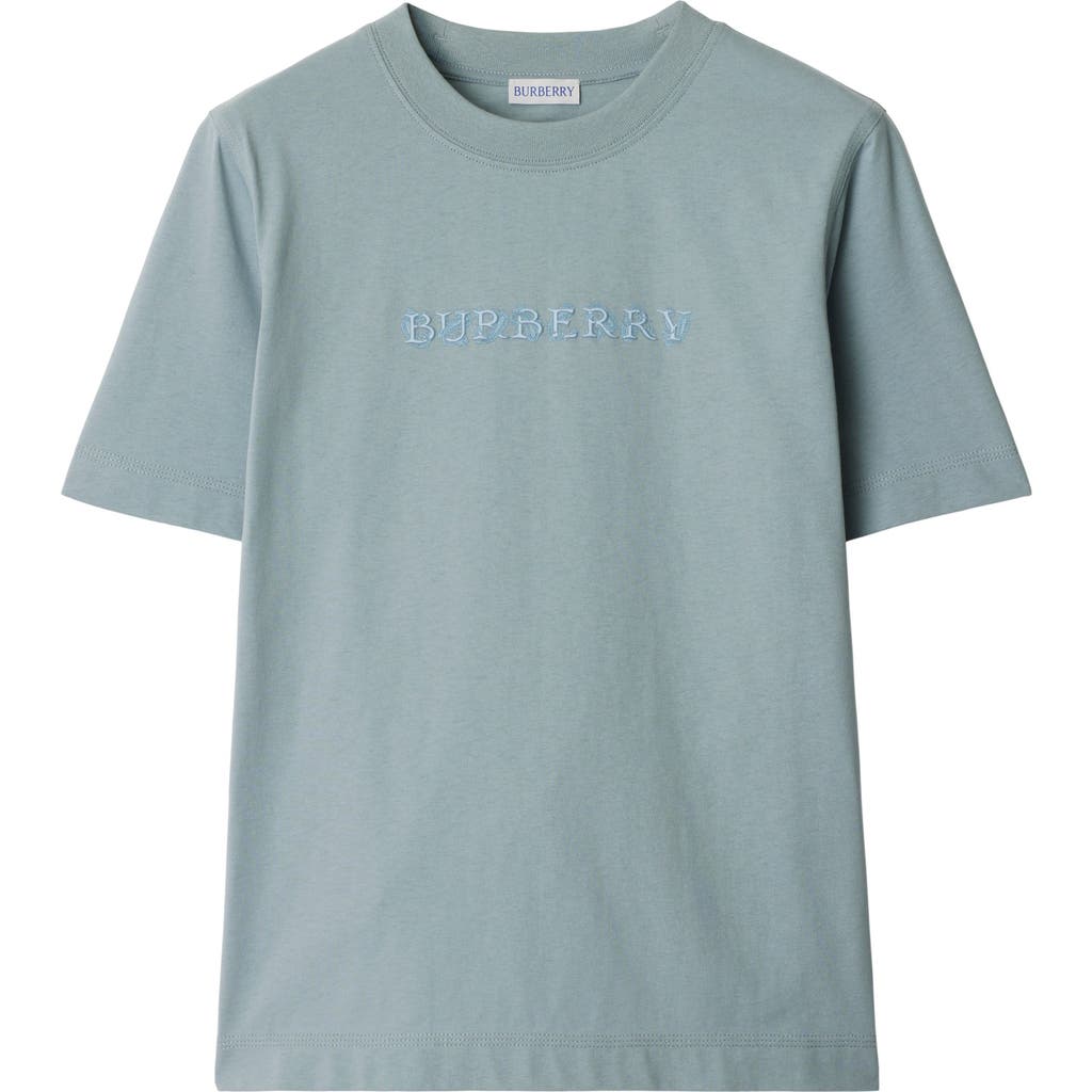Burberry Paisley Logo Cotton T-shirt In Gale