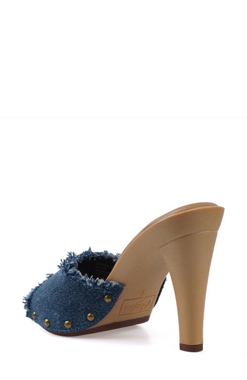 Shop Candies Candie's Antonellaomg Slide Sandal In Blue Denim