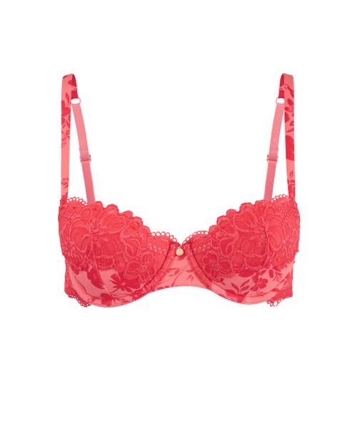 Shop Adore Me Mathilda Contour Balconette Bra In Floral Red